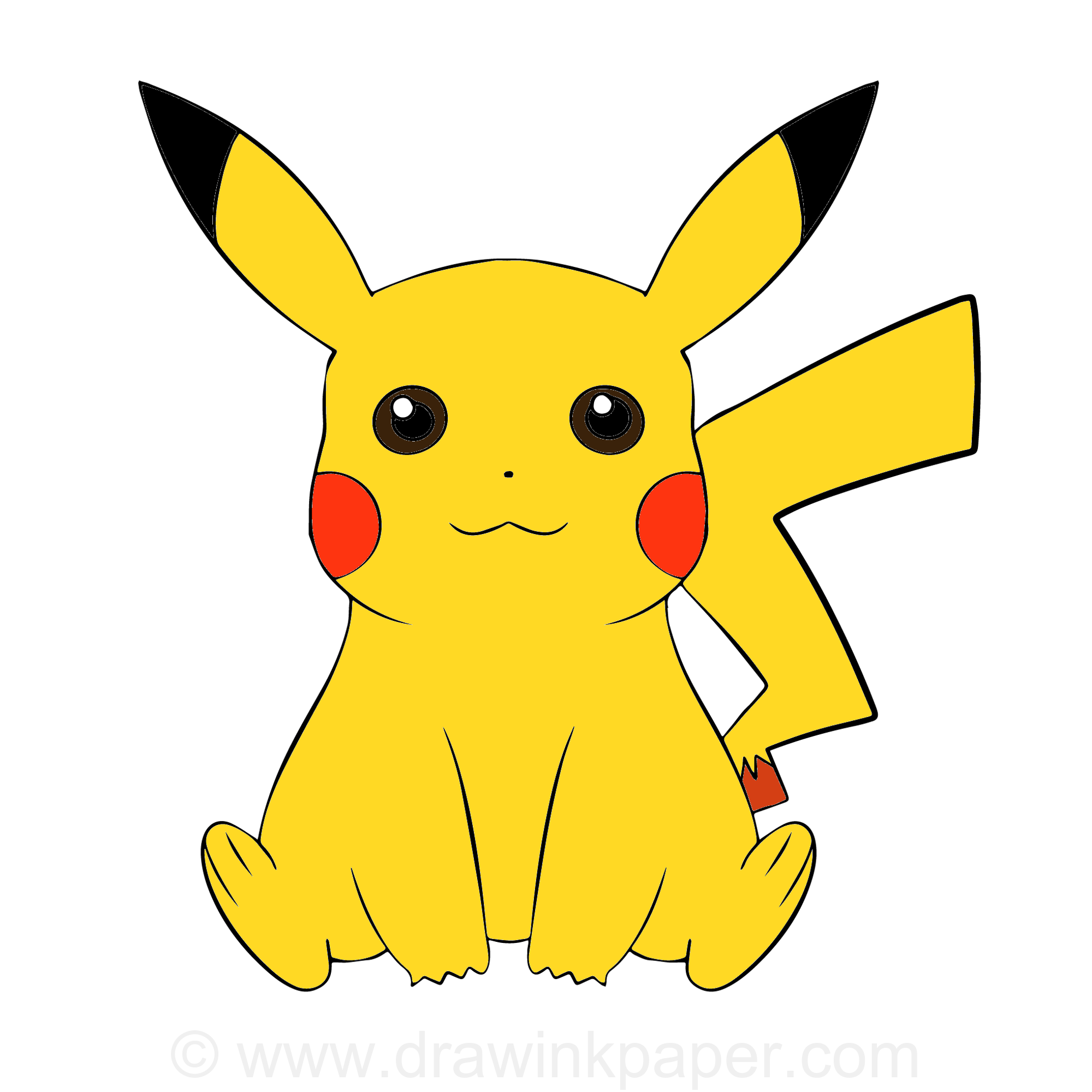 How to draw pikachu cute and easy step by step | Pokemon drawing